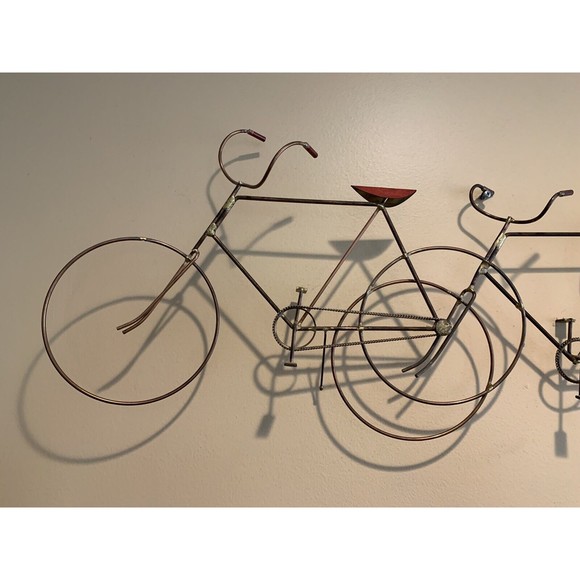 CURTIS JERE BICYCLE WALL SCULPTURE METAL WORK MODERN VINTAGE HANDMADE RARE - Picture 4 of 10